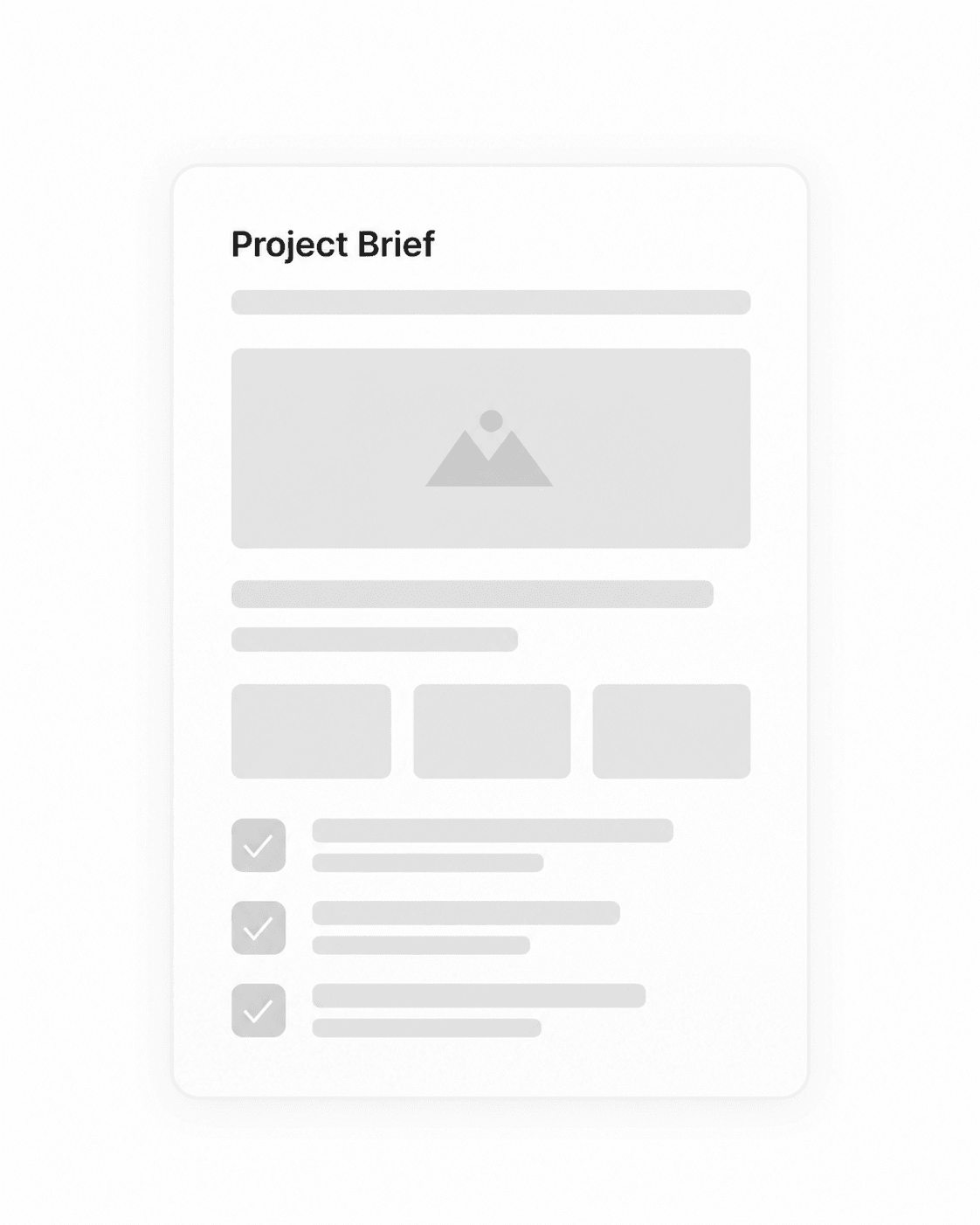 Project brief card